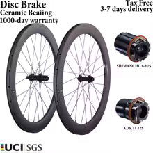 CSC 700C Carbon-Laufradsatz – Keramik-Scheibenbremse, Tubeless Clincher, 25mm