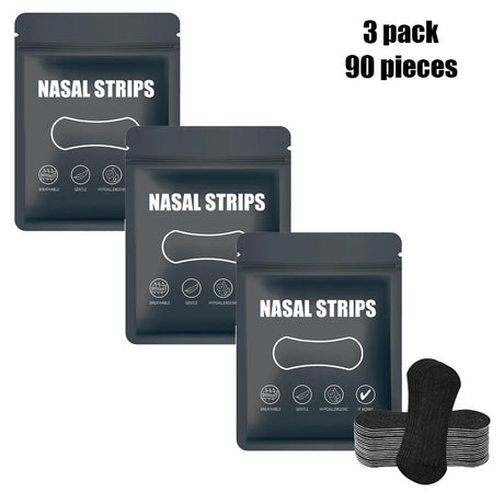 Sportliche Nasenstreifen — Gegen Schnarchen und zur Atmung | Packung 30–150 Stück